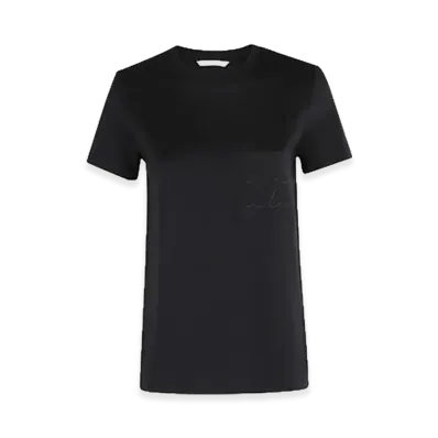 Max Mara Women's Pure Cotton Jersey T-Shirt "Black"