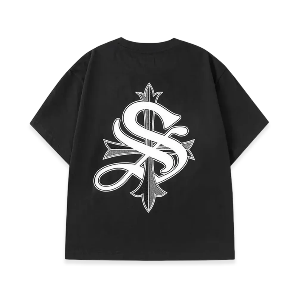 Supplier 2Tone Rhinestone Cross Tee "Black"