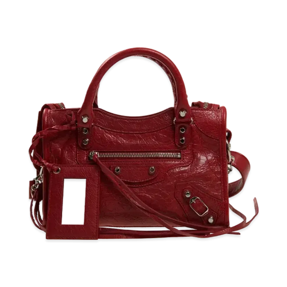 BALENCIAGA Handbag Lambskin "Red"