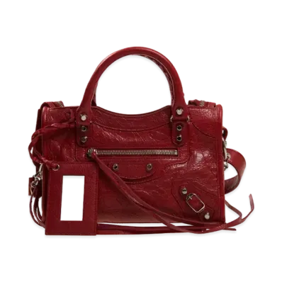 BALENCIAGA Handbag Lambskin "Red"