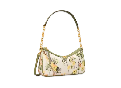 TORY BURCH T Monogram Brocade Studio Shoulder Bag "Winter Sage"