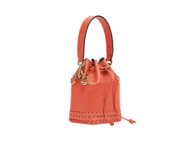 FENDI Montresol Leather Mini Bag Decoration Stitch "Red"