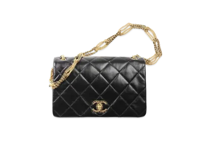 CHANEL Mini Flap Bag Swed Goatskin "Black"