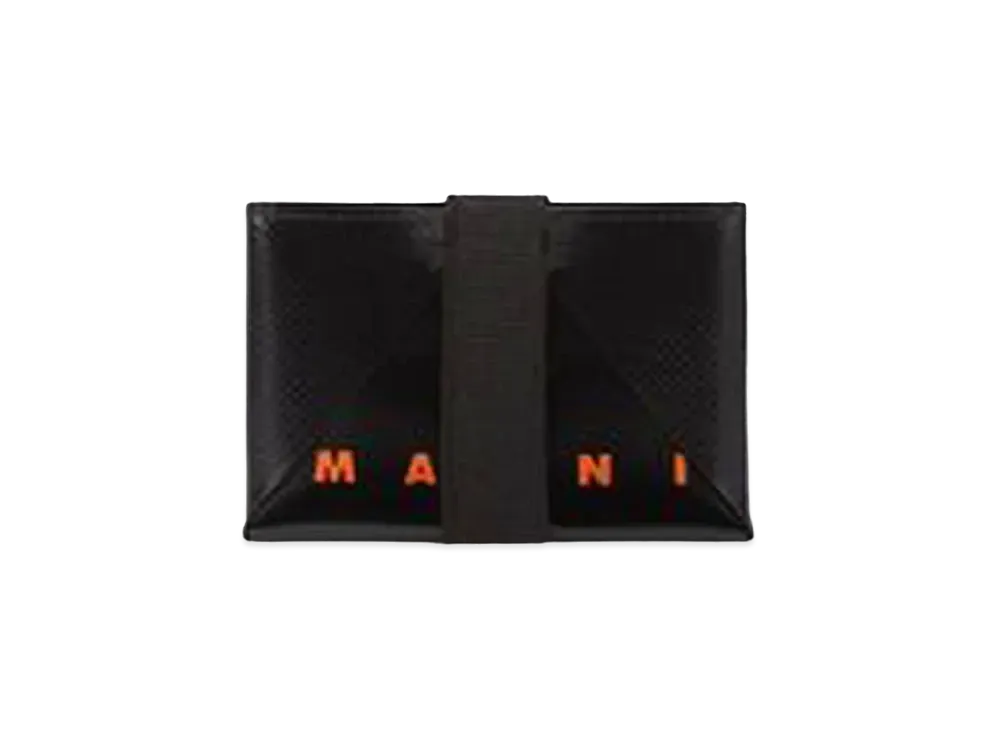 Marni Black And Blue PVC Origami Credit Card Holder "Black/Blue"