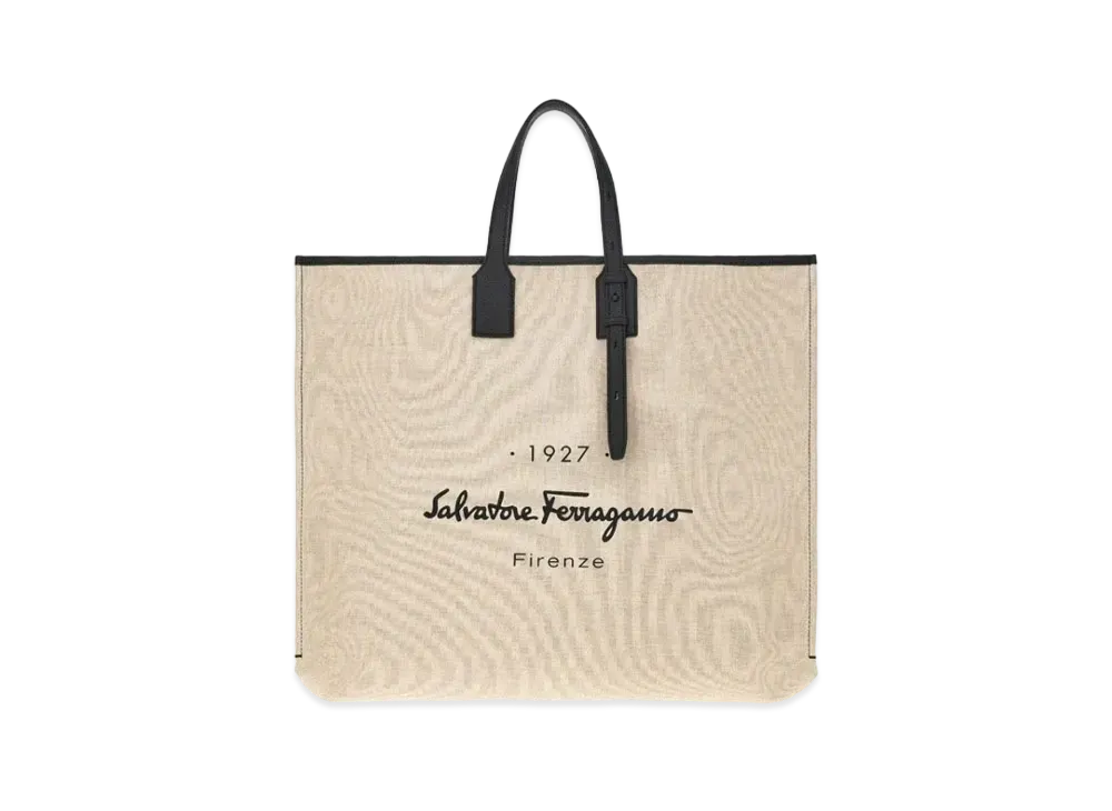 Salvatore Ferragamo Tote Bag "Natual/Black"
