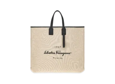 Salvatore Ferragamo Tote Bag "Natual/Black"