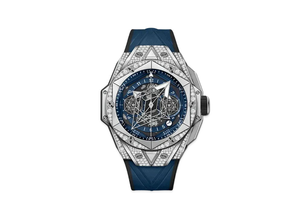 HUBLOT Big Bang Sang Bleu II Titanium Blue Pave 45mm