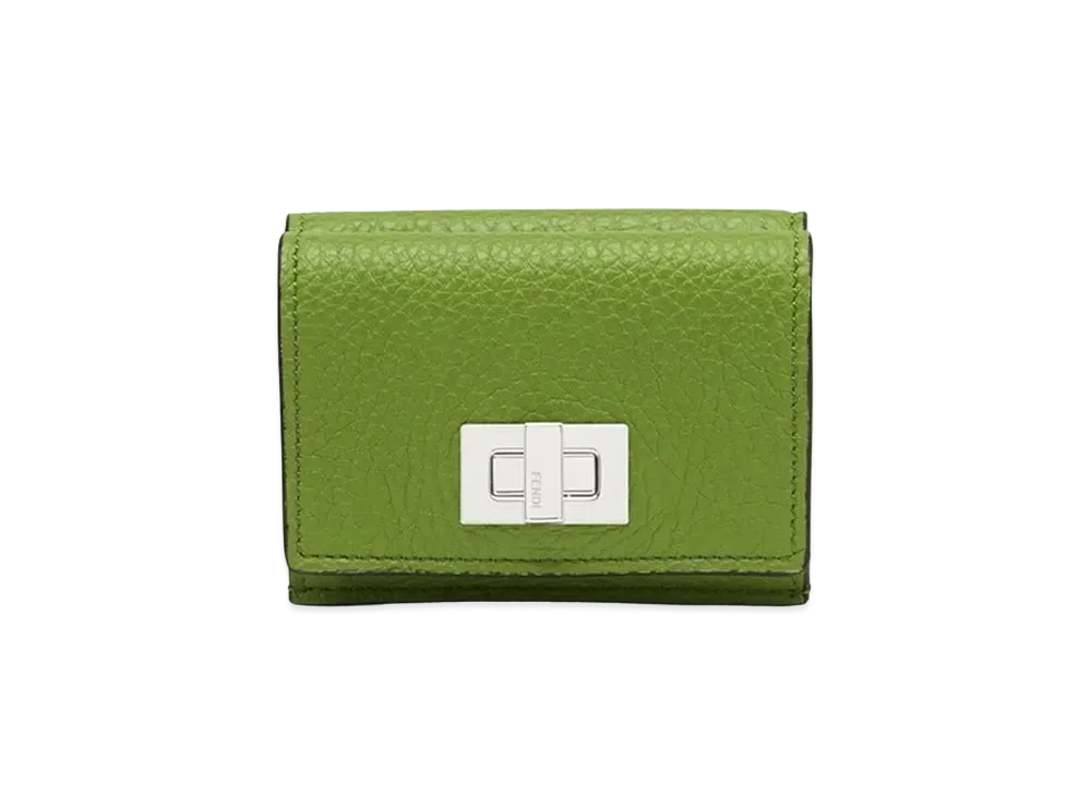 FENDI Micro Tri-Fold Wallet Leather "Green"