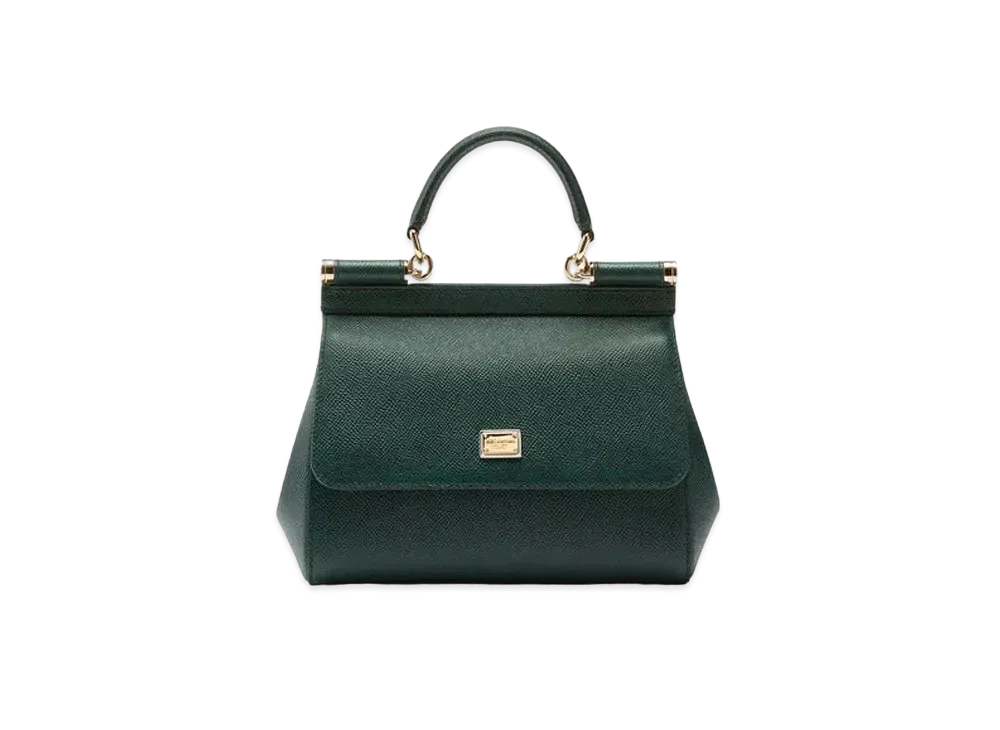Dolce&Gabbana Sicily Bag Small Dauphine Leather "Green"