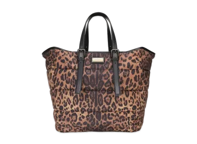 Dolce&Gabbana Sicily Shopping Bag Quilted Nylon Leopard Print "Leopard"