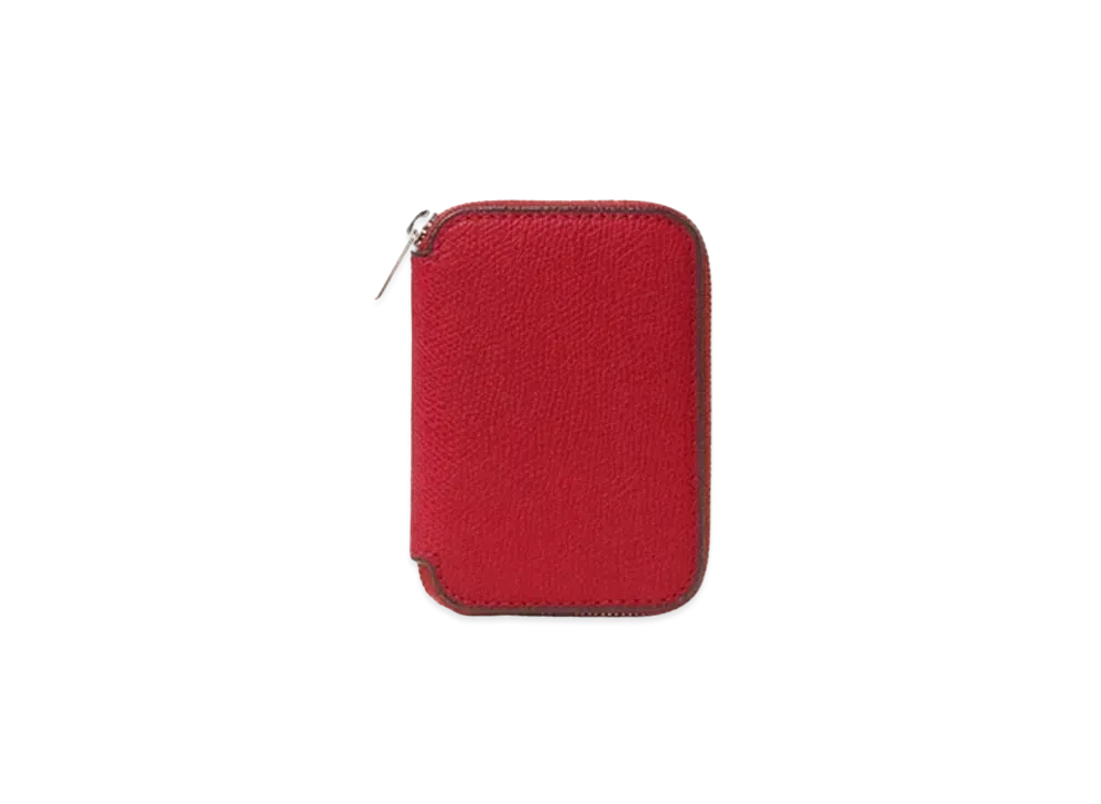 Valextra Zip Around Card Folder "Red"