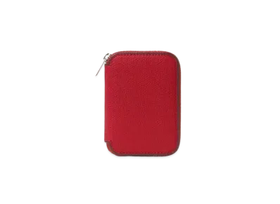Valextra Zip Around Card Folder "Red"
