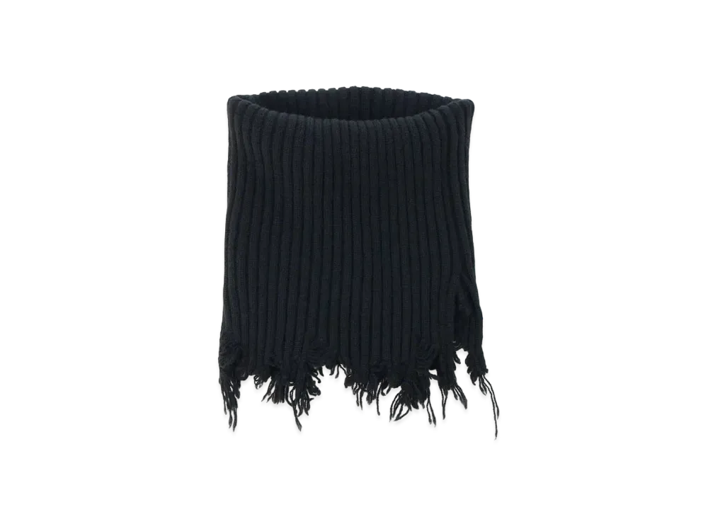 Yohji Yamamoto Y's SMOOTH LAMB CUT KNIT NECK WARMER "Black"