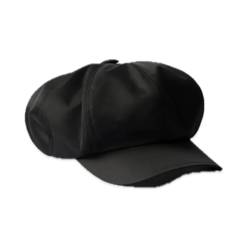 PRADA Re-Nylon Newsboy Cap "Black"