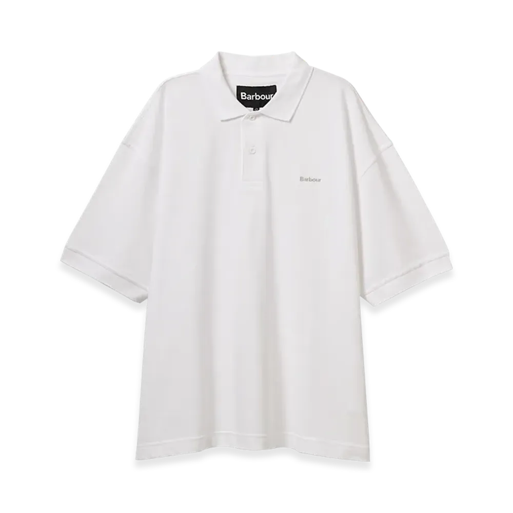 Barbour Hexham OS Fit Polo Shirts "White"
