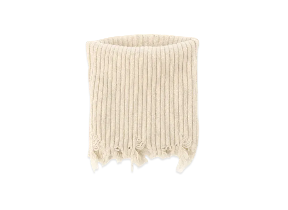 Yohji Yamamoto Y's SMOOTH LAMB CUT KNIT NECK WARMER "White"
