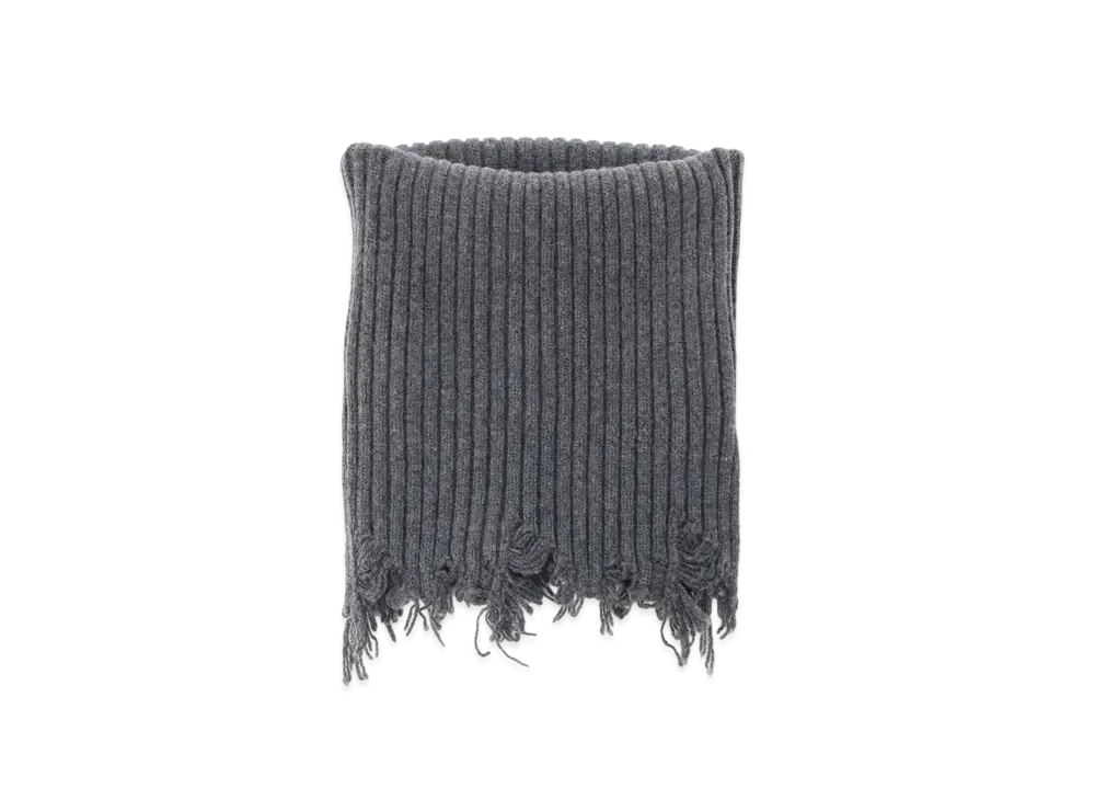 Yohji Yamamoto Y's SMOOTH LAMB CUT KNIT NECK WARMER "Grey"