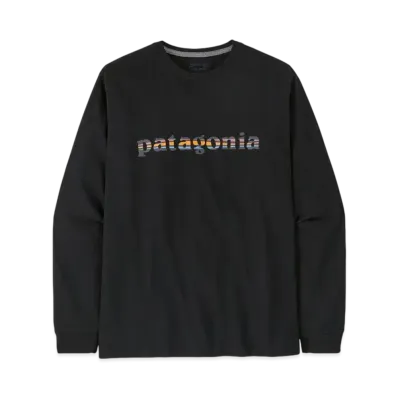 Patagonia Men's Longsleep 73 Text Logo Responsibility "Black"
