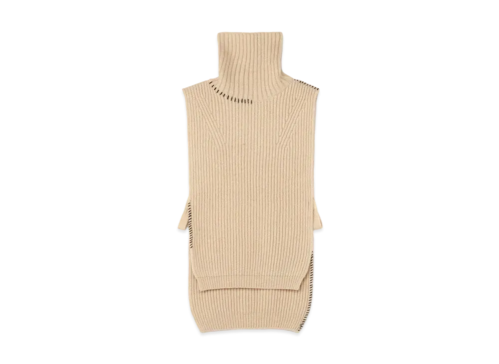 Yohji Yamamoto Y's SMOOTH LAMB LADDAER STITCH WEARABLE "White"