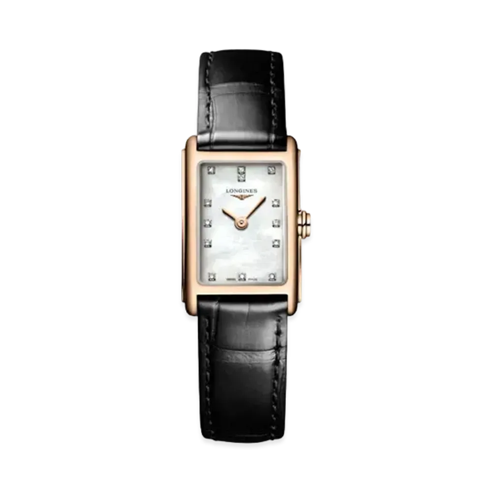 Longines Dolcevita 17.70 x 27.00 mm "White Mother-of-Pearl/Pink Gold/Black" L5.258.8.87.0