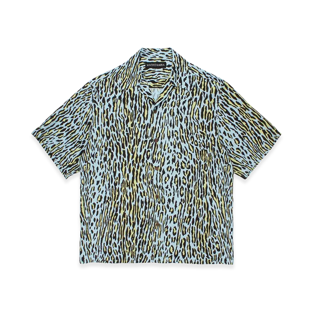 WACKO MARIA Leopard Hawaiian Shirt "Light Blue"