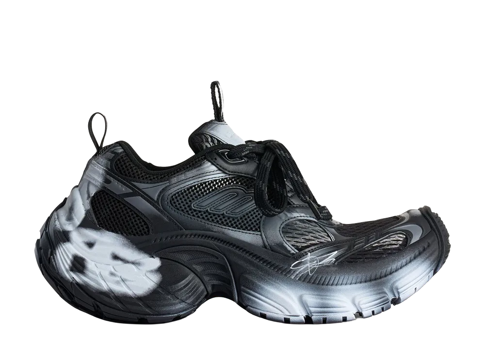 BALENCIAGA 6XL Graffiti Sneaker "Black/White"