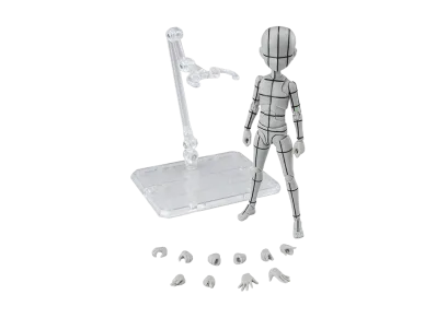 BANDAI "S.H.Figuarts" Body-kun -Ken Sugimori- Edition -Wireframe- (Gray Color Ver.)