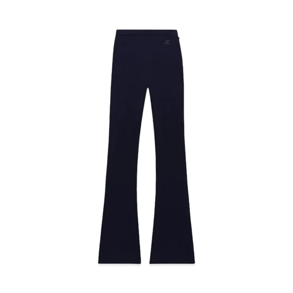 Courreges Reedition Rib Knit Pants "Navy"