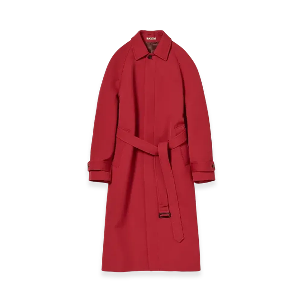 AURALEE Twisted Double Cloth Coat "Red"