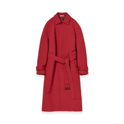 AURALEE Twisted Double Cloth Coat "Red"