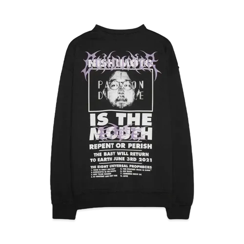 NISHIMOTO IS THE MOUTH x el conductorH COTTON CLASSIC CREWNECK SWEATER "BLACK"