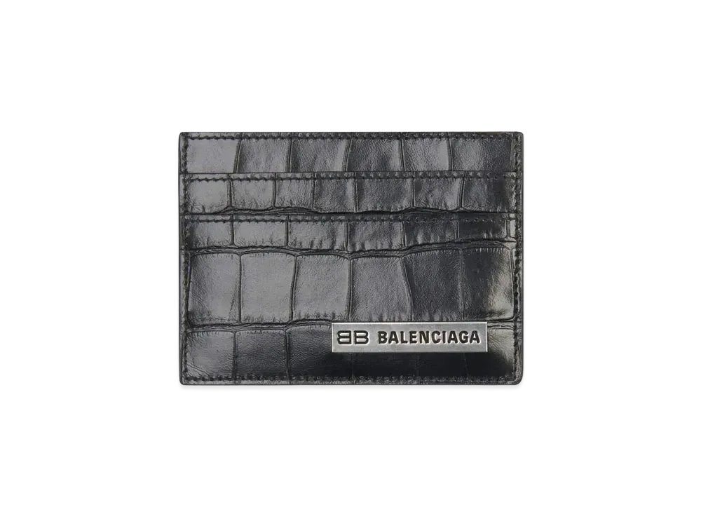 BALENCIAGA Plate Card Holder "Black"