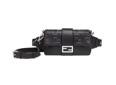 FENDI Baguet Nappa Leather Bag "Black"