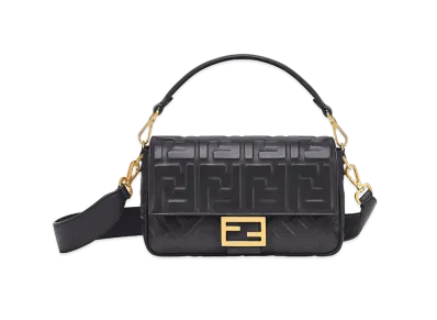 FENDI Baguette Leather Bag "Black"