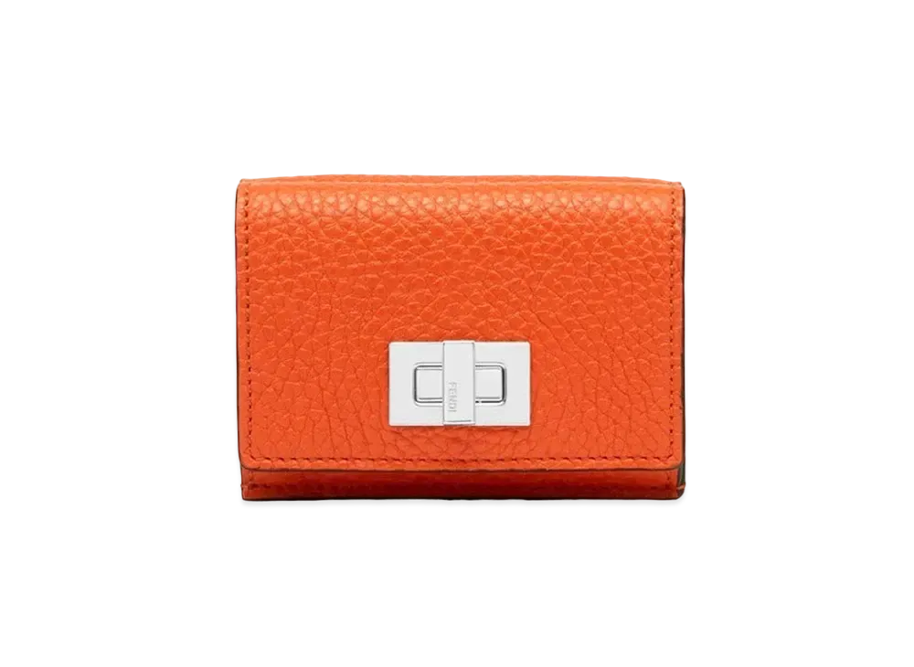 FENDI Micro Tri-Fold Wallet Leather "Orange"