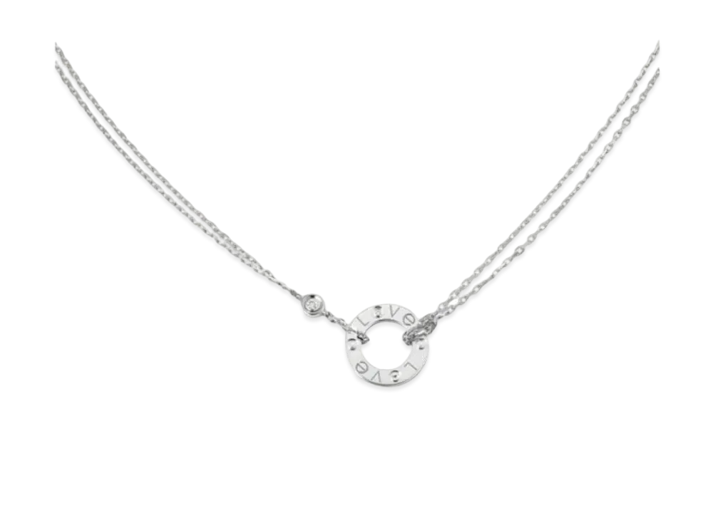 Cartier Love Necklace, 2 Diamonds
