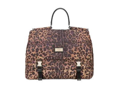 Dolce&Gabbana Sicily Travel Bag Quilted Nylon Leopard Print "Leopard"