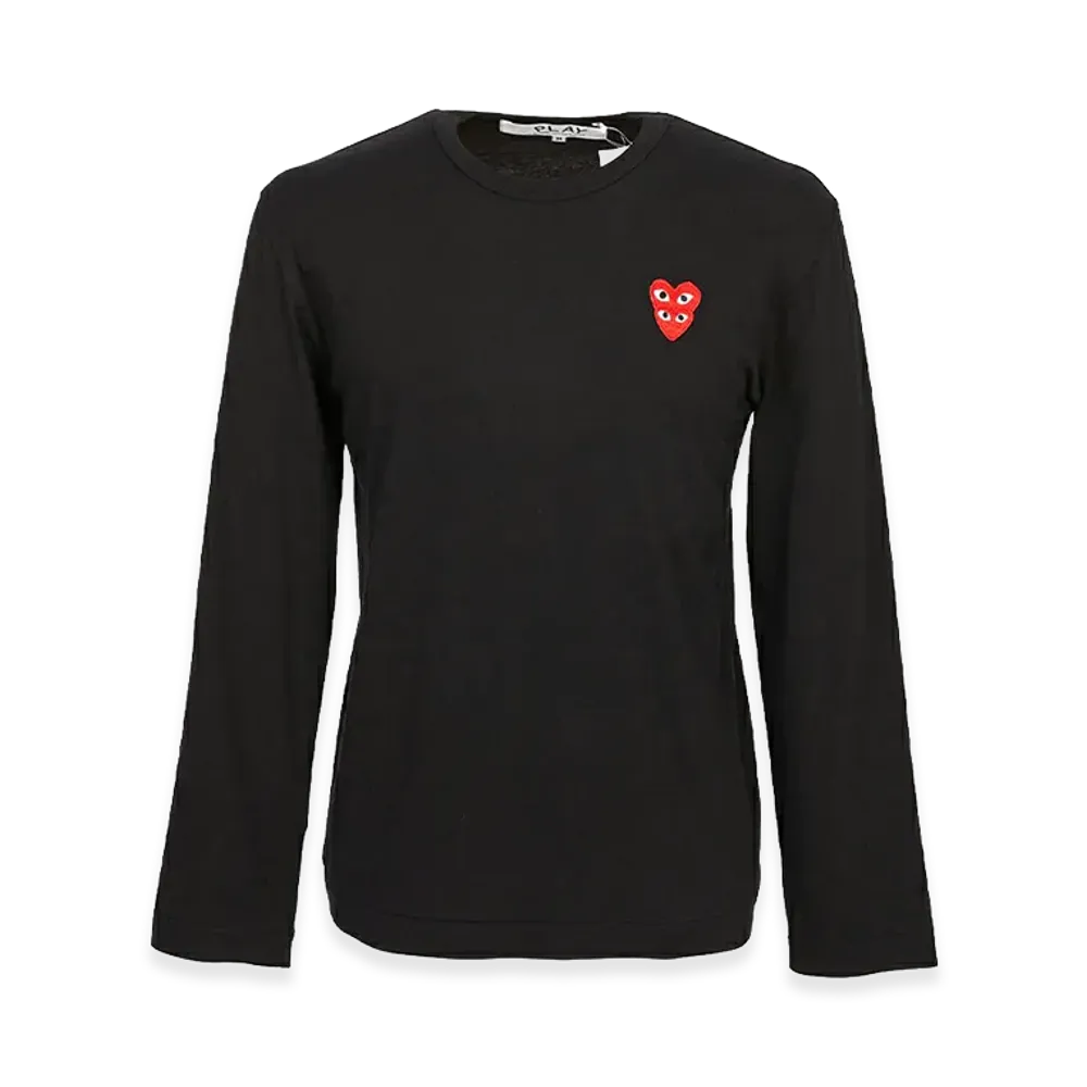 PLAY COMME des GARCONS Women's Long Sleeve T-Shirts "Black"