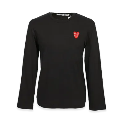PLAY COMME des GARCONS Women's Long Sleeve T-Shirts "Black"