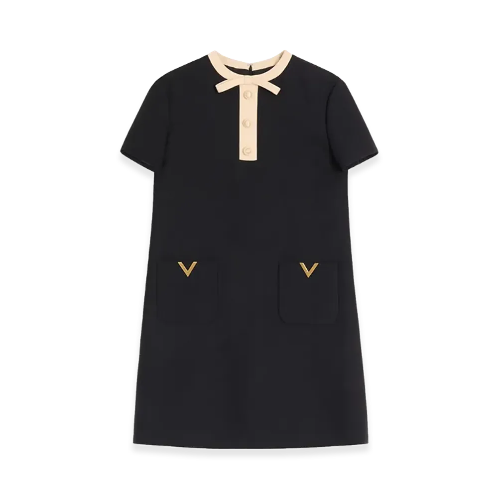Valentino Women's Wool And Silk Blend Dress "Black"