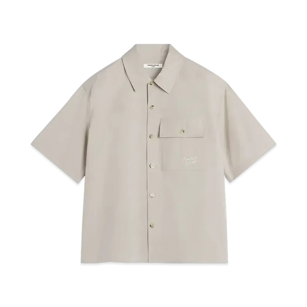 Maison Kitsune Short Sleeve Over Shirt "Truffle"