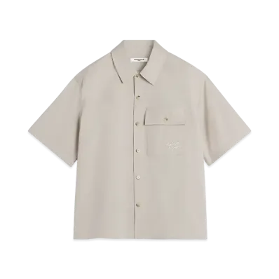 Maison Kitsune Short Sleeve Over Shirt "Truffle"