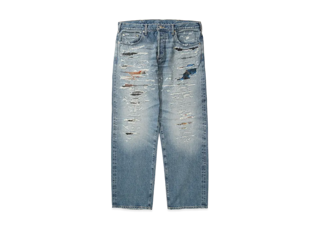 Supreme x MM6 Maison Margiela Distressed Loose Fit Selvedge Jean "Indigo"