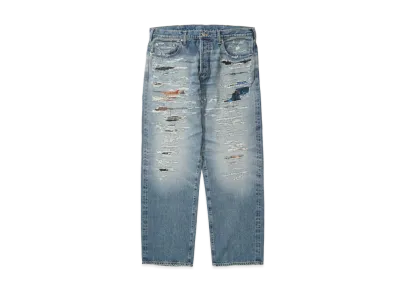 Supreme x MM6 Maison Margiela Distressed Loose Fit Selvedge Jean "Indigo"