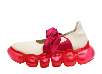 grounds JEWELRY HANKIE PUMPS "Cream Rose/Pink"