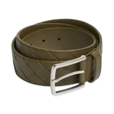 Bottega Veneta Intrecciato Belt "Mustard"