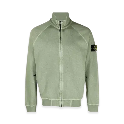 Stone Island 62460 Old Treatment Full Zip Sweatshirt - 23SS "Sage Green"