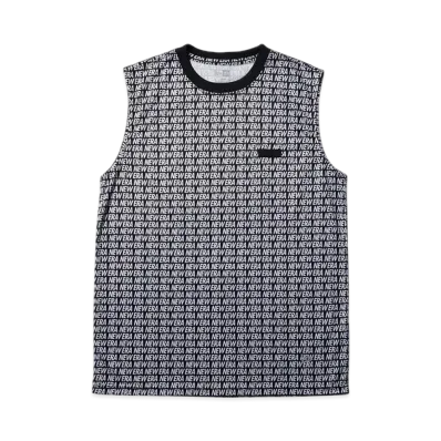NEW ERA Performance Apparel Short Sleeve Tech Tank Top Allover Regular Fit "Black"