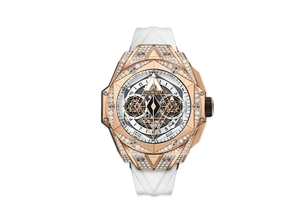HUBLOT Big Bang Sang Bleu II King Gold White Pave 45mm