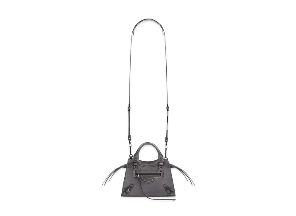 BALENCIAGA Women's Neo Classic Mini Top Handle Bag "Silver"